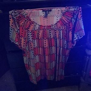 Multicolored patterned blouse
